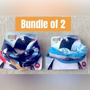 NWT‎ bundle of 2 Face Masks with Stretchy Fabric and Knotted Design